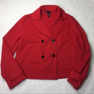 Banana Republic Factory Red Button Jacket Coat LG